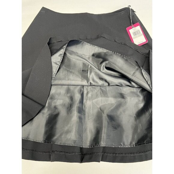Vince Camuto Essentials Womens Miniskirt~Size 0~Rich Black Ruffle Flare Bottom - Picture 5 of 6